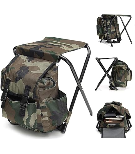 Sac à Dos Avec Tabouret Intégré DAM Ron Thompson Heavy Duty V2 – Hauteur 50 Cm, Camouflage Argile
