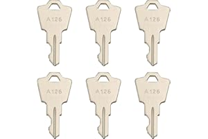 Newyuan 6Pcs Ignition Keys Replacement - A126 Compatible with APEM, KAC, ELEDIS Switch, JD Start Key