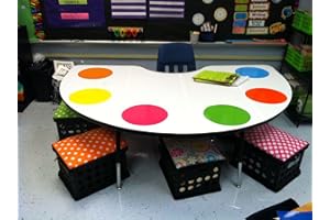 CLEVER SIGNS Lot de 24 pastilles autocollantes amovibles en vinyle pour tableaux blancs, bureaux, décalcomanies murales, étudiants, enseignants, fournitures scolaires, 30,5 cm