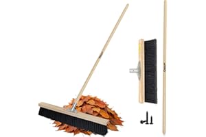 Crisalide®-SCOPA SPAZZOLONE INDUSTRIALE Professionale da ESTERNO, SYSTEM-SWISS, in PVC completo di manico da 150cm(40cm,60cm,80cm) ALTA DENSITA' (⌀60 CM)