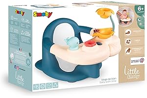 Smoby - Little Smoby - Siège de Bain - 2 en 1 - Tablette d'Activités Réglable - Ventouses Incluses - Pour Bébé dès 6 Mois - Fabriqué en France - 140404