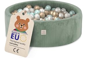 MISIOO Piscina Bambini Lavabile 90x30cm - Piscina con Palline per Bambini - Gioco Sicuro e Divertente per Interno - Facile da Pulire e Perfetto per Ore di Divertimento in Famiglia!