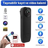A18 Mini Yaka Kamerası 1080P Full HD Sesli Video Kaydedici Gece G&ouml;r&uuml;şl&uuml; Hareket Algılamalı Taşınabilir V&uuml;cut Kamerası