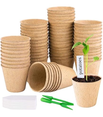 Vasi Da Coltivazione Biodegradabili 6x6 Cm - Set 96 Pezzi In Cellulosa Di Carta Per Semi E Piante