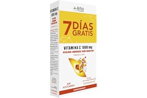Arkopharma Vitamina C 1000 mg Pack 20 Comprimidos Efervescentes x2, Cansancio, Refuerzo Sistema Inmune, Vitaminas de Mayor Absorción, 40 Unidad (Paquete de 1)