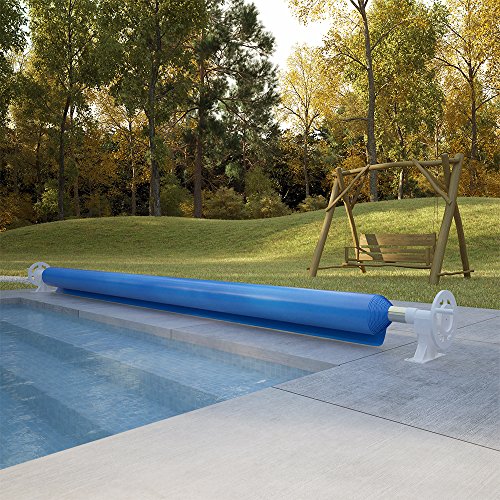 Pool Aufroller Aufrollvorrichtung für Solarfolie Poolabdeckung (Weiß) - 4