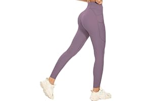 ChunyChi Leggins Deportivos Mujer Largos con Bolsillos, Legegings Opacos de Cintura Alta, Mallas Deporte Mujer Leggins Mujer Push Up para Yoga, Fitness, Longitud Fácilmente Acortable