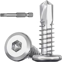 Vi Autofilettanti A Testa Esagonale A Testa Piatta M5 In Acciaio Inossidabile 100pcs 410 - 5