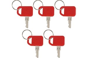 CLNYRWCB Compatible Ignition Key for John Deere AT195302 JDR, Replaces AM125424, Fits Various John Deere Tractors and Equipment-5Pack