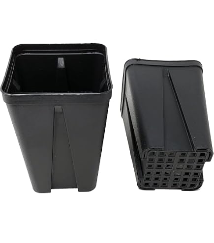 1 Pflanztopf Viereckig 6,5 Liter – 19,5x19,5x24,5 Cm, Mit Entwässerungsloch