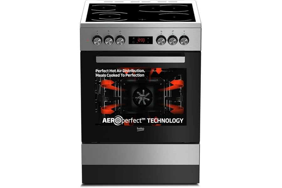 Beko 60 X 60 cm 4 Zones Ceramic Electric Cooking Range