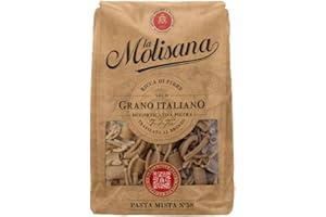 La Molisana, Pasta Mista Integrale n. 58, Pasta Integrale da Solo Grano Italiano - Trafilata al Bronzo, Ricca di Fibre, Ruvida e Tenace con Eccellente Tenuta in Cottura - Confezione da 500g