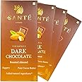 Sante Foods Jaggery Chocolate With Ayurvedic Herbs|Pack Of 4, Each|Roasted Almond Dark Chocolate|Vegan|No Refined Sugar|Pure Cocoa Butter|50% Dark|Healthy Chocolate,200 Grams
