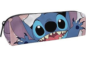 TMXKDSJ. Trousse Scolaire, Stitch Single Trousse, Fourre-Tout pour l'école, Étui à Crayons pour Filles et Garçons, Grande Capacité, Trousse Textile Rectangulaire, 20 x 5,5 x 6 cm