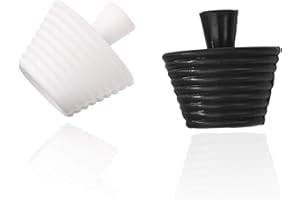 Faumsut Korek do wanny, 2 sztuki, uniwersalny silikonowy korek do wanny do odpływu wanny, zlewu, korek spustowy do wanny, korek odpływowy do wanny, czarny biały