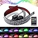 AMBOTHER 4x Auto Unterbodenbeleuchtung LED Licht Kit LED Lichterkette Lichtband Strip Streifen Neon Zubehör 7 Farben Fußboden Dekoration Licht Wasserdicht 12V mit Musiksteuerung und Funkfernbedienung