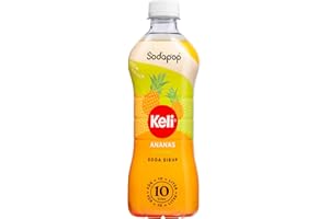 ‎SODAPOP Sodapop Keli Sirup Ananas, fruchtiges Getränkekonzentrat, kalorienarm, 1 Flasche ergibt 10 L Fertiggetränk, 500 ml