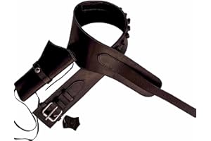 ‎HULARA Hulara Vollnarben-DD-Harness-Western-Pistolenholster aus Buff-Leder für Männer, Heritage Rough Rider 357 Magnum-Holster, Cowboy-Pistolengürtel und Holster, .38/.357 Cal Revolverholster