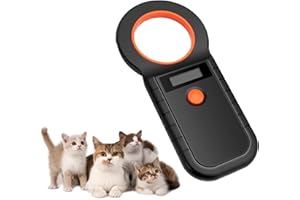 SUOXIOM Haustier Mikrochipscann, Wiederaufladbarer USB Tierchip Lesegerät Chipleser Hunde Chip Scanner Katze ISO11784/(85) FDX-B/EMID Mikrochip Lesegerät für Hunde/Katze
