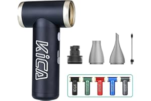 Kica JetFan 2S Aria Compressa Elettrico Air Duster,Spray Aria compressa da 117000RPM con Batteria da 1100mAh,Mini Soffiatore a Velocità Libera, per Tastiera,Pulizia PC,Pulizia della Casa,Nero