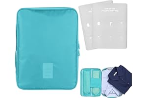 AffeGifts Etui de Voyage pour Chemises, Sac de Voyage Chemise Portable Sac de Voyage pour Chemise Anti - Rides Rangement Chemise Voyage Shirt Travel Bag pour Voyage (Bleu)