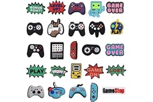 ZUWIJEQ 25 Stück Schuhzubehör für Spielekonsolen, Schuh Charms Schuhanhänger für Clogs, Anime Niedliche Schuh Dekoration, DIY Schuh Charm Pins Zubehör Jungen für Sandalen Geburtstag Geschenke Party