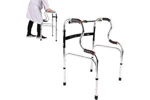 GENERISCH AIRM HEALTH Balkonik rehabilitacyjny – składany chodzik z kółkami, aluminiowy, lekki, regulowana wysokość, dla seniorów i osób z ograniczoną mobilnością