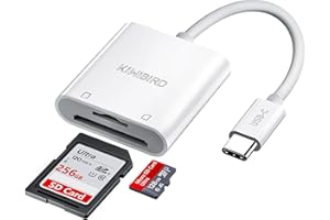 KiWiBiRD Czytnik kart SD USB C, adapter Micro SD do typ C OTG do kart SDHC SDXC TF UHS-I Kompatybilny z iPhone 15 Plus Pro Max MacBook Air Pro M1 M2 iPad Pro Air iPad mini 6 iMac Galaxy S24 S23