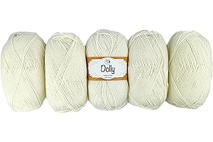 TRICOT CAFE' Tricot Cafè - Dolly Nuovo - Filato Pura Lana Merinos - Gomitolo per Ferri e Macchine da maglieria - Adatto per le mezze stagioni - Morbido e Soffice - Made in Italy – 5 pz/Panna 02