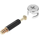 QWORK&reg; Set of 50 Furniture Connectors with Cam Screw &Oslash;15mm and Bolts M6 x 40 mm