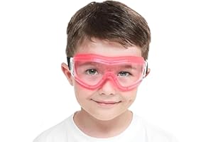 ‎COMLZD COMLZD Schutzbrille Kinder für Nerf Spielen Stoßfest Gläser Beschlagfrei Verstellbarer Riemen Passform für 5-12 Jahre (Pink)