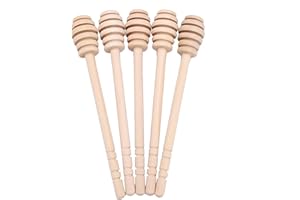 EDDWIIN Honey Dripper Stick-24Pcs Palo de madera para goteros de miel, pequeño palillo agitador de cucharas de miel para tarro de miel Dispensación de miel(16cm)