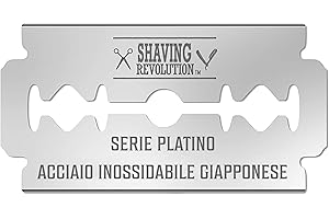 Shaving Revolution - 50 Lame da Rasoio a Doppio Taglio - Sicurezza per la Rasatura Maschile in Acciaio Inox Giapponese al Platino per una Rasatura Liscia, Precisa e Pulita