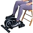 YYFITT Under Desk Elliptical Machine w/Luminous Digits, Pedal Exerciser w/Big Pedal, Adjustable Resistance for Home & Office Daily Workout, 2-in-1 Seat & Stand Up Exercise w/Detachable Display