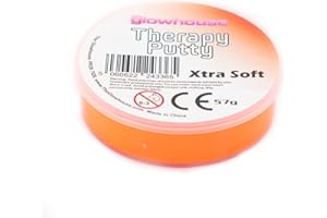 THE GLOWHOUSE Premium Therapy Putty wyciskany nietoksyczny, do ćwiczeń rąk, antystresowy dla dorosłych i dzieci, 57 g (pomarańczowy - Xtra Soft)