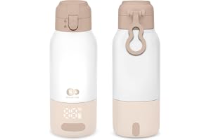 Kinderkraft GAJA Portabel Mjölkvärmare och Termos 2-i-1, 500 ml, 5 temperaturinställningar, håller värmen upp till 20 timmar, avtagbart batteri, 10 cykler, USB-C