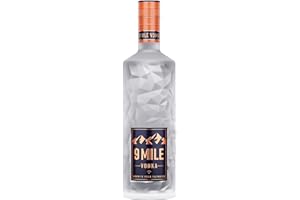 ‎9 MILE 9 MILE Vodka 1l – 37,5% Vol. Premium Vodka mit LED-Beleuchtung, Granite Rock Filtration & mildem Geschmack – ideal für Longdrinks, Cocktails oder den puren Genuss