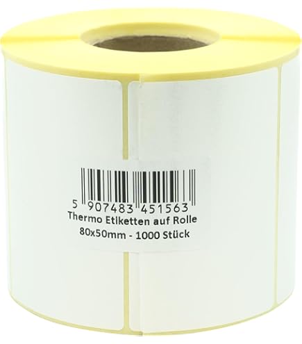 5 rollen/lot thermisch drukpapier voor thermische printer barcode sticker/ label/adhensive thermisch type (multifunctioneel label 5 rollen (50x80mm