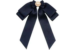 JISADER Broche à Nœud Papillon élégante En Perles pour Femme, Accessoire de Mode Sophistiqué