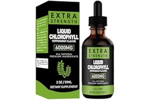 BTSEURY Liquid Chlorophyll Drops, 59ml Mint-Aroma All-Natur-Konzentrat Energy Booster Natürlicher Deodorant Energy Booster Verdauung und Immunsystem Booster