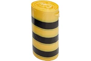 Hanfare TSYB/3 Tiger Stripe Clinical Waste Sacks, Yellow, 30 L (Pack of 50)