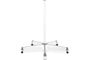Showlite RS-100W Rollenstativ für Lupenleuchte (5 Standfüße mit Rollen, Höhe: 70 cm, Rohrdurchmesser innen: 1,3 cm) weiß