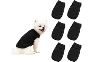 HACRAHO Hemd für Hunde, leere Kleidung, 6 leere Hundehemden, Sublimation, atmungsaktiv, Sommerwestenhemden für mittelgroße Hunde, für Haustiere, XL