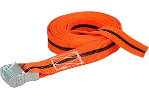 WOLFPACK LINEA PROFESIONAL Cinta De Amarre con Trinquete 5 Metros x 38 mm. Trinquete Metalico Automatico, Cincha, Eslinga Mercancia, Correa Sujeción