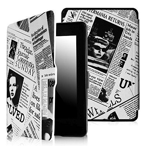 Fintie Kindle Paperwhite Hülle - Die dünnste und leichteste Smartshell Case Schutzhülle Tasche mit auto Sleep / Wake für den neuen Kindle Paperwhite 2016 (mit 300 ppi-Display, 6 Zoll, und integrierter Beleuchtung) und alle Modelle von 2012, 2013, 2014, 2015, Zeitung