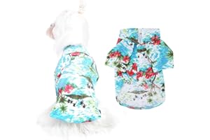 YOUTHINK Vestiti Per Gatti, Camicia In Stile Hawaiano T-Shirt Estive Traspiranti Vestiti Per Animali Vestiti Per Gatti Morbidi Ed Elastici Per La Pelle Gatto Per Cane Gatto