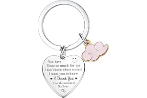 HGREIWGK Thank You Gift Appreciation Keychain Gift For Volunteer Teacher Nurse Coach Mentor Employee Gift Social Worker Jewelry Thank You From The Bottom Of My Heart Keychain Gift