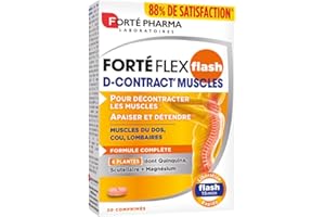Forté Pharma - Forté Flex Flash D'Contract Muscles - Complément Alimentaire Décontractant Musculaire Détente des muscles - Quinquina Magnésium Sureau Prêle - 20 comprimés, 2/jour