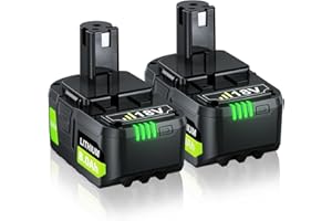 BONADGET 2X 18V 8.0Ah/8000mAh Batteries au Lithium pour Ryobi P108 RB18L40 P108 RB18L25 P108 RB18L15 P108 RB18L13 P107 P108, P122 P104 P105 P102 P102 P108 2003