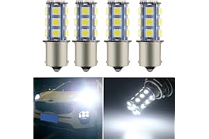 YM E-Bright 1156 RV HA CONDOTTO LA Lampadina BA15S 1073 7506 1141 HA CONDOTTO LA Lampadina per Camper SUV MPV Auto Indicatori di direzione Lampadina 18SMD 5050 Chip DC12V, 4pcs